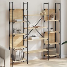 Bookshelf Sonoma Oak 155.5x24x166.5 cm Engineered Wood - £75.27 GBP