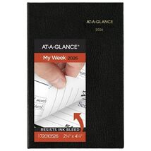 AT-A-GLANCE Fine Diary 2026, Weekly &amp; Monthly, Pocket Size, Black (72-01... - $16.81