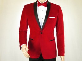 Mens Adolfo Velvet Dinner Jacket Shawl Satin Stage singer 3016J Christma... - £39.97 GBP