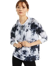 allbrand365 designer Womens Activewear Tie-Dyed Hoodie Size Large,Mid Grey Storm - £38.45 GBP