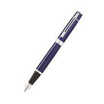 Sheaffer 300 Blue Lacquer/Chrome Plated Pen - Med Fountain - $73.75