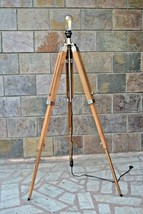 Wooden Floor lamp Stand Tripod lamp Industrial Studio lamp stand Best for decor - £93.88 GBP
