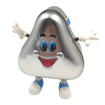 Hershey&#39;s Kiss Silver Tin Character Figure Container Collectible 7&quot; Tall - £7.78 GBP