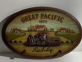 Great Pacific 1850 Railways Wood Coat or Hat Rack with 3D Bold Relief of... - £18.35 GBP