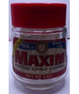 Maxim Freeze Dried Coffee 2 oz Glass Jar 1960s - $5.47 CAD