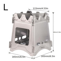 Camping Wood Burning Stove, Portable Stainless Steel Lightweight Alcohol Stove F - £25.71 GBP+