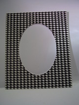 Picture Frame Mat 10x12 for 8x10 Houndstooth Check Black and White  - $2.50
