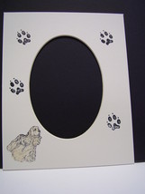 Picture Frame Mats 8x10 for 5x7 Cocker Spaniel Dog hand-colored mat - £3.99 GBP