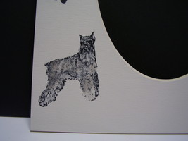 Picture Frame Mats 8x10 for 5x7 Schnauzer hand-colored dog mat - £3.99 GBP