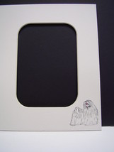 Picture Frame Mats 8x10 for 5x7 Shih Tzu hand-colored  dog breed picture mat - £5.58 GBP