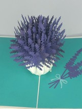 Lavender Bush Valentine&#39;s Day 3D Pop Up Card Pleasing Scent Mother&#39;s Day Flower - £9.70 GBP