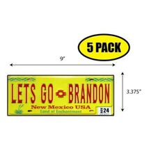5 PACK 3.37&quot;x 9&quot; LETS GO BRANDON PLATE Sticker Decal Gift MAGA Trump BS0303 - $11.39 CAD