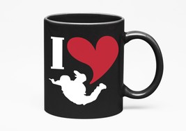 Make Your Mark Design I Love Skydiving., Black 11oz Ceramic Mug - £17.53 GBP+