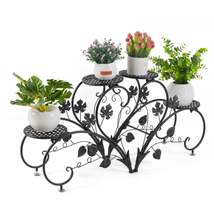 2 PCS Metal Plant Stand Heart-shape Flower Pot Display Holder Garden Sup... - $997.99 MXN