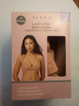 Serra bras 2 pk wireless bras soft foam cups - $14.24