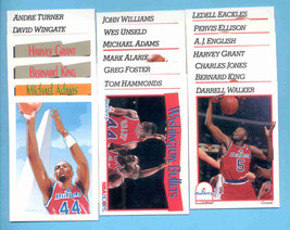 1991/92 Hoops Washington Bullets Basketball Team Set  - £2.39 GBP