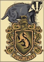 Harry Potter House of Hufflepuff Alternate Logo Crest Refrigerator Magnet UNUSED - $3.99