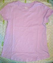 Wonder Nation Girls Essential Tee T-Shirt L PLUS (10-12) Lavender Fade Resistant - £7.83 GBP