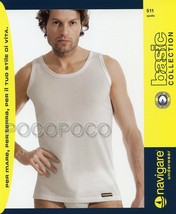 Men&#39;s Cotton Wide Shoulder Undershirt Rowing Tank Top Navigare 511 - $6.38+