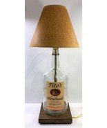 Tito&#39;s Vodka Large 1.75L Bottle TABLE LAMP Light with KRAFT Lamp Shade L... - £62.79 GBP