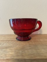 New Martinsville Glass Ruby Red &quot;Moondrops&quot; Handled Cup - €6,73 EUR