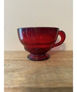 New Martinsville Glass Ruby Red &quot;Moondrops&quot; Handled Cup - $144.21 MXN