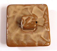 Pier 1 Canyon Teapot LID ONLY Replacement Piece Brown Textured Stoneware - $9.86