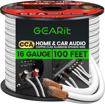 16AWG Speaker Wire, Gearit Pro Series 16 Gauge Speaker Wire Cable (100 Feet / 30 - £19.38 GBP