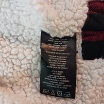 UG Urgent Gear Men's L Red & Black Cotton Blend Flannel Hoodie Full Zip Jacket image 5