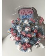 Pink Or Blue Baby Gender Reveal Shower Diaper Bouquet Centerpiece New Mo... - £51.51 GBP