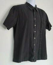 Kuhl Mens Shirt Large Gray Short Sleeve Collared Button Western Organic ... - £21.22 GBP