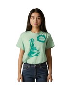 American Apparel Pin Up Girl Graphic Light Green Tee Shirt Size S - $24.75