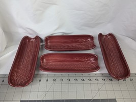 Pfaltzgraff USA Red Corn on the Cob Holder Lot of 4 - $24.95