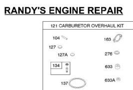 OEM Briggs &amp; Stratton Carburetor Overhaul Kit 498260 - £23.97 GBP