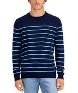 Club Room Men's Gregor Striped Sweater in Navy Blue-2XL - $16.99