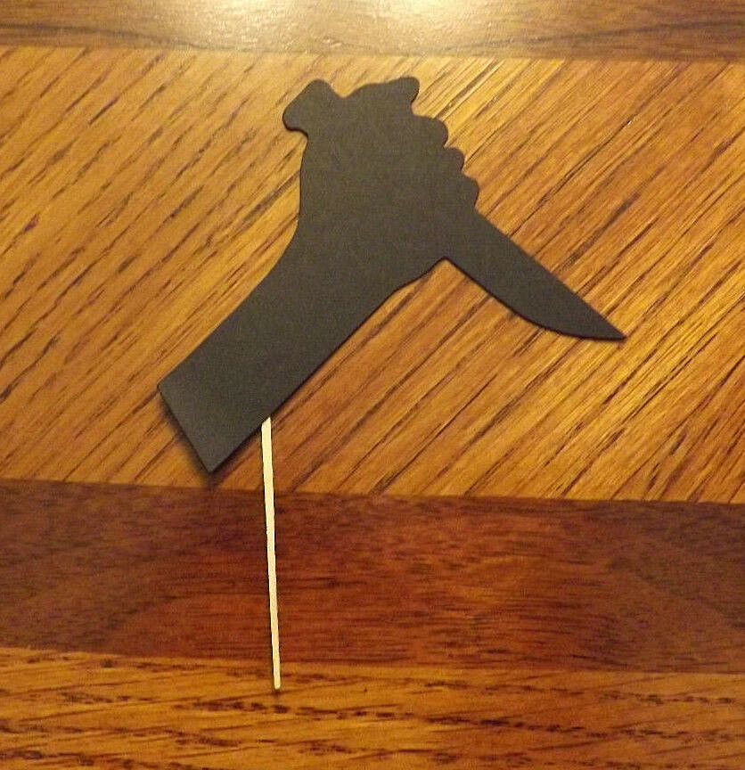 Lot of 12 Michael Myers Stabbing Hand Cupcake Toppers!  - $3.95