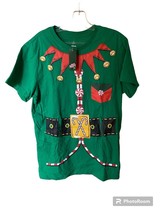 Men&#39;s Elf Christmas T-SHIRT Medium Holiday Party New With Tags Free Shipping - £10.84 GBP