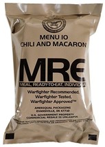 Chili and Macaroni MRE Meal - Genuine US Military Surplus Inspection Dat... - £24.34 GBP