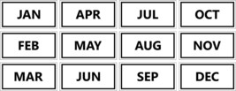 Calendar Month Magnets (Inverted Colors) - $8.35
