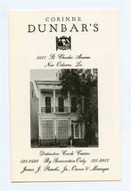 Corinne Dunbar&#39;s Creole Cuisine Menu St Charles Ave New Orleans Louisiana - £27.87 GBP