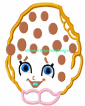 Kooky Cookie Shopkins Machine Embroidery Applique Design Instant Download - £3.13 GBP