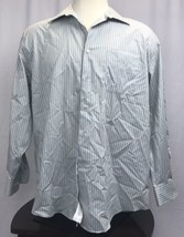 Men&#39;s Gray L-Sleeve  PERRY ELLIS PORTFOLIO Dress Shirt X-Large - $16.28