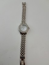 Elgin II Ladies Silvertone And Rhinestones Quartz Watch New Battery MOP ... - $262.60 MXN