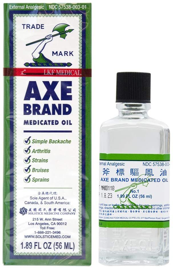 Axe Brand Medicated Oil (Muscle,Pain Relief) (1.89 fl oz)(Solstice) Exp: 1/2025 - $14.35 - $166.32
