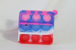 Novelty Keychain (new) SQUARE SILICONE - PINK, BLUE, WHITE &amp; RED, COMES ... - $7.27