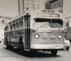 1973 Southeastern Pennsylvania SEPTA Bus #751 Route 7 B&amp;W Photo Philadelphia - £7.56 GBP