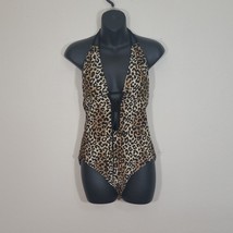 Rampage Women&#39;s One Piece Swimsuit Medium Leopard Cheetah Brown Black - £12.80 GBP