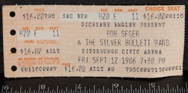 Vintage Bob Seger Ticket Stub Sept 12 1986 Pittsburgh Civic Arena tob - $24.74