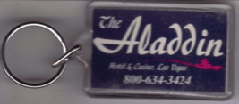 The ALADDIN Hotel &amp; Casino Las Vegas Keychain, Vintage - £4.75 GBP