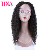 UNA  Lace Part Wig Wigs Long Pre-Colored Blend Wigs Deep Wave Wigs Natur... - £30.00 GBP